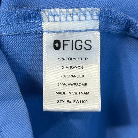 FIGS Casma Three-Pocket Scrub Top Women's Sz XS Ceil Blue Healthcare Medical - Picture 5 of 8